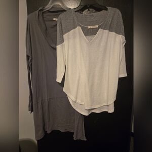 We The Free Gray and White Tunics Size Small
